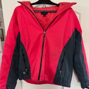 Lands' End Women's Vibrant Red and Black Ski Jacket